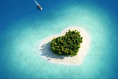Romantic heart shaped island hd wallpaper backgrounds   HD ...