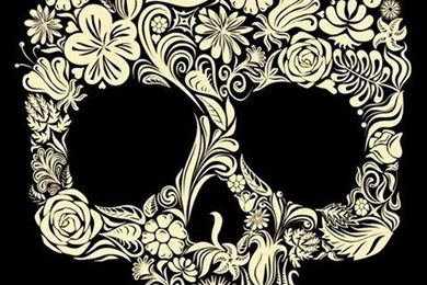 Gallery For   Floral Skull Iphone Wallpapers