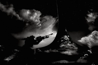 Download 1280x1024 Master Chief In Black And White Backgrounds ...