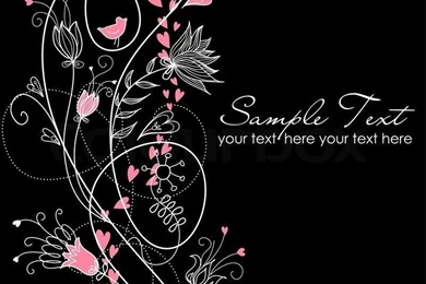 Glamorous Floral Black And White Backgrounds