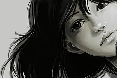 Anime Face Girl Art White Wallpapers Desktop Mo