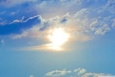Sun And Blue Clouds Sky HD Desktop Wallpapers : Widescreen : High ...