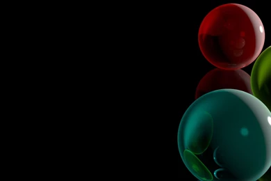 Download Wallpapers 3840x1200 Balls, White, Dark, Colored, Glass ...