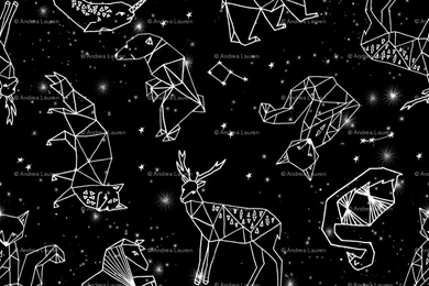 Star Constellation Galaxy Map Stars Fabric, Wallpapers & Gift Wrap ...