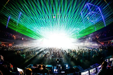 Rave Laser Concert Crowd Wallpapers