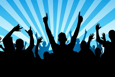 Download Wallpapers 1920x1080 Crowd, People, Dance, Silhouette Full ...