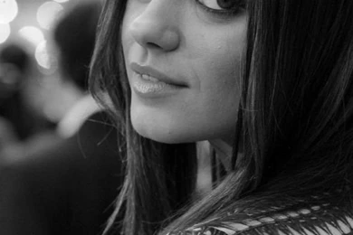 Download Wallpapers 750x1334 Mila Kunis, Black White, Charm, Cute ...