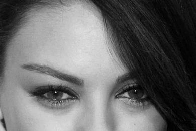 Download Wallpapers 750x1334 Mila Kunis, Eyes, Girl, Black And ...