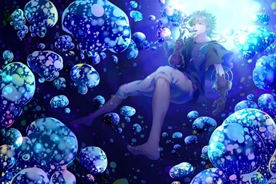 Water Mechanics Bubbles Anime Guy Wire Art Wallpapers