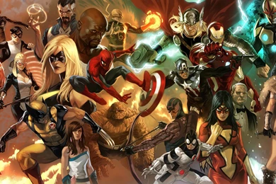 Iron Man, Thor, Spider man, Captain America, Fantastic Four ...
