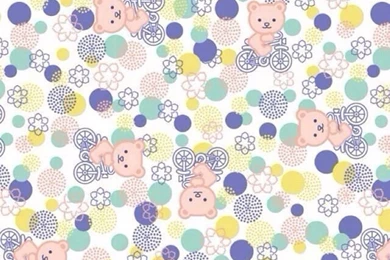 Clean Bear And Floral Pattern Wallpapers   Free iPhone Wallpapers
