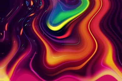 Abstract Swirl Colors Psychedelic Bright Wallpapers