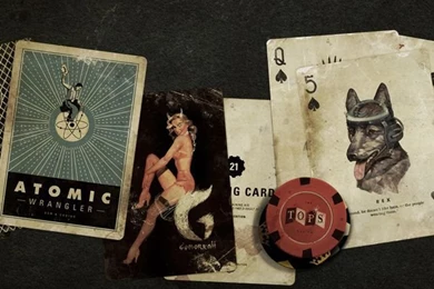 Download Fallout: New Vegas — Card Table Wallpapers For iPhone 4