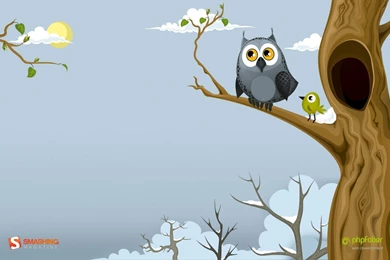 1680x1050 Owl In The Spring Desktop PC And Mac Wallpapers