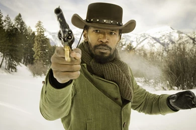 Django Unchained Jaime Foxx Hat Revolver Weapons Men Wallpapers ...