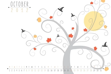 October Desktop Calendar From The Languid Lion   Handmade Success ...