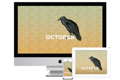 Monthly Wallpaper: October (Edgar Allan Poe Edition)   Dara Skolnick