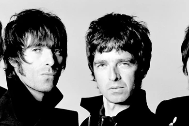 Download Wallpapers 3840x1200 Oasis, Band, Members, Hairs, Suits ...
