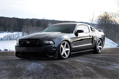 1440x900 Mustang, Ford, Mustang, Black, Front, Ford, Black, Road ...