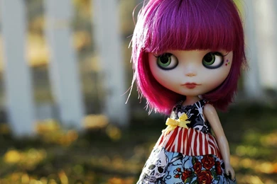 Doll Hair Violet Eyes Dress Skull Roses Face Mood Girl Female ...