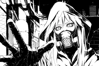 Download Wallpapers Art, Idsuru921, Girl, Eyes, Horror, Gesture ...