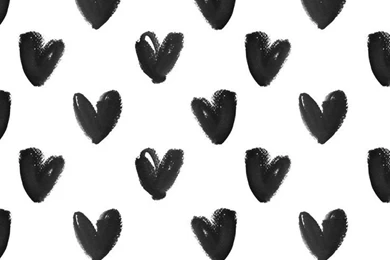 Black White Watercolour Hearts Iphone Backgrounds Wallpapers Phone ...