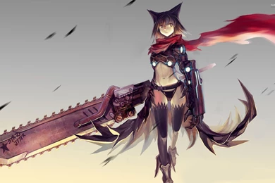 Catgirl With A Chainsaw Wallpapers   Anime Wallpapers