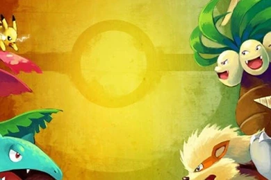 HDscreen: Pokemon Artwork Blue Red Vs Desktop Bakcgrounds