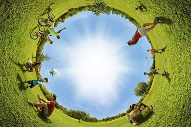 Children Nature Picnic Wallpapers   (