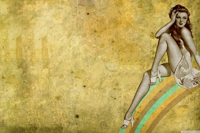 Beautiful Girl Retro Artwork HD Desktop Wallpapers : Widescreen ...