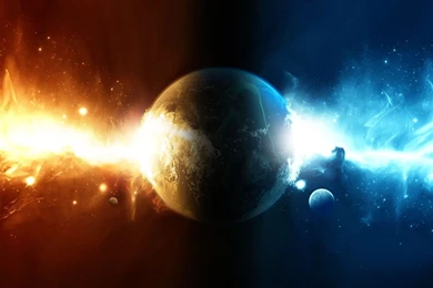 Blue Light In Space Wallpapers Free Download