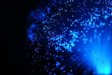 Lights Bokeh Blue Light Optical Fiber