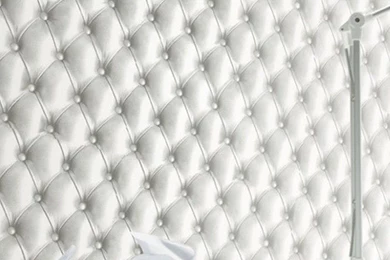 White Tracing Paper Tufted Leather Wallpapers