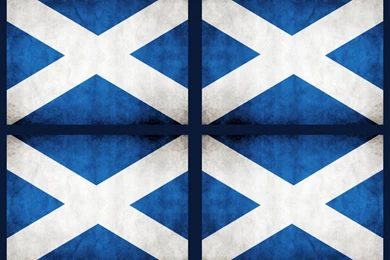 Scotland Flag; Weathered Fabric   Rengal   Spoonflower