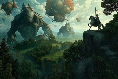 Horses Hot Air Balloons Steam Punk Medival Wallpapers ...