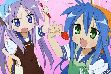 Download Wallpapers 1366x768 Lucky Star, Izumi Konata, Hiiragi ...