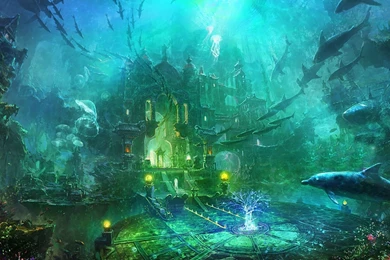 Underwater Castle Wallpapers   Fantasy Wallpapers