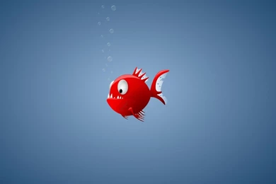 Download Fish Alone Cartoon Wallpapers HD Desktop Mobile