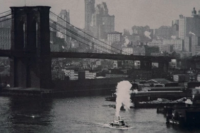 Bridges: Brooklyn Bridge 1911 New York City Water Front Manhattan ...