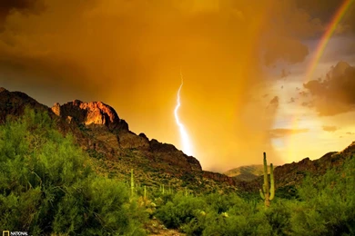 Lightning Photo, Superstition Mountains Wallpapers   National ...