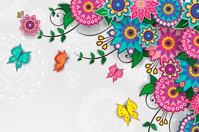 Flowers Pattern Vector Art Backgrounds Wallpapers HD Download