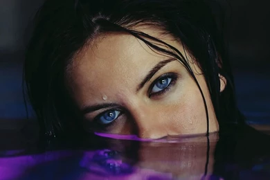 Girl Water Cute Dark Blue iPhone 6 Wallpapers Download