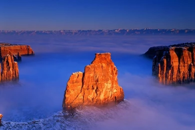 Other: Independance Rock Ariel View Arches NP Utah Low Clouds Cool ...