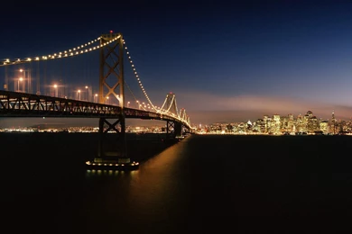 Evening Crossing Bay Bridge San Francisco California   Bridges ...