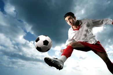 A Soccer Player Is Kicking Football   Sports Wallpapers   Hi ...