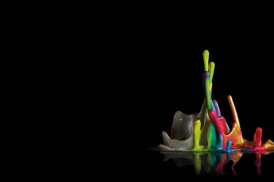 Download Wallpapers 960x544 Multicolored, Wax, Drops, Sprays ...