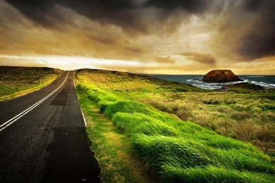 HD Wallpapers: 1280x800 » Nature » Lonely_road Hd Computer ...