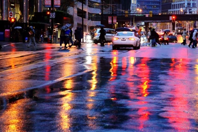 2560x1440 Wet City Streets Desktop PC And Mac Wallpapers