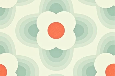 Orla Kiely Striped Petal Wallpapers   110404 (£55) ❤ Liked On ...