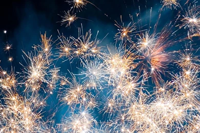 Download Wallpapers Christmas Fireworks (2560 X 1024 Dual Monitor ...